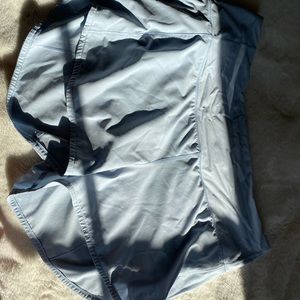 speed up mid-rise Lined short 4” - blue linen - size 10